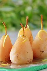 Image showing poached pears in syrup