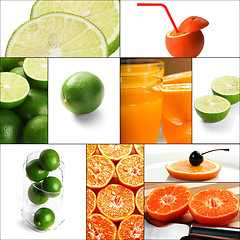 Image showing citrus fruits collage