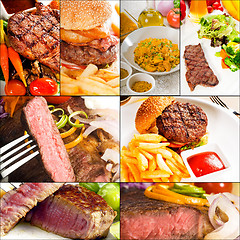 Image showing beef dishes collage