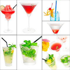 Image showing cocktails collage