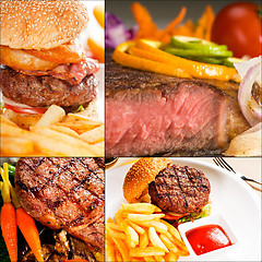 Image showing beef dishes collage