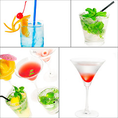 Image showing cocktails collage