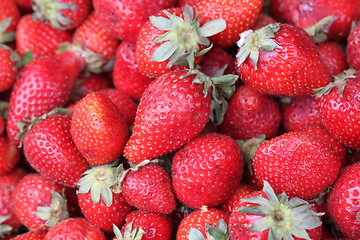 Image showing texture of a strawberry photographed
