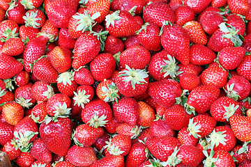 Image showing texture of a strawberry photographed