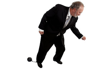 Image showing Ball and Chain Businessman