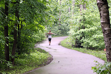 Image showing road in the woods