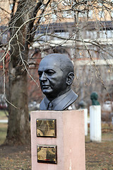 Image showing bust of a man in the park