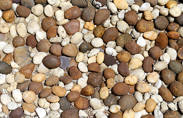 Image showing The texture of the pebbles