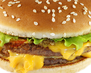 Image showing double cheeseburger