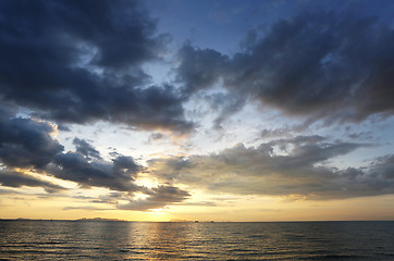 Image showing Sunset on the Sea