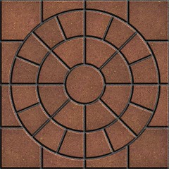 Image showing Brown Brick Pavers. Seamless Texture.