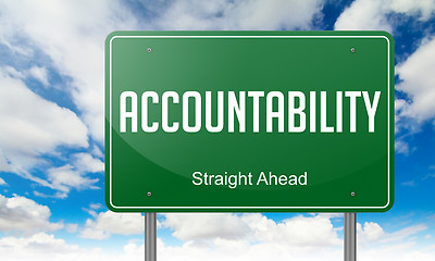 Image showing Accountability on Highway Signpost.