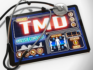 Image showing TMD Diagnosis on the Display of Medical Tablet.