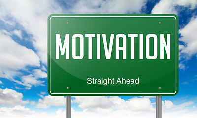 Image showing Motivation on Highway Signpost.