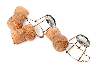 Image showing Champagne wine corks and muselets