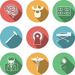 Image showing Colored vector icons for neurology