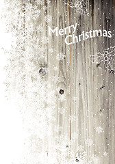 Image showing Vintage Merry Christmas Greeting Card. Vertical Design, Isolated