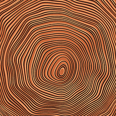 Image showing Tree rings background illustration. Color version