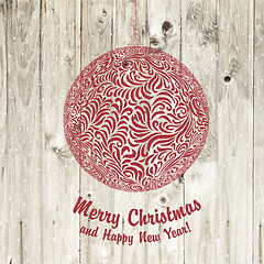 Image showing Christmas Red Ball. Vector.