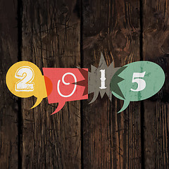 Image showing Happy New Year 2015 Greeting Card