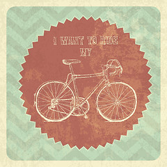 Image showing Bicycle Vintage Poster. Vector