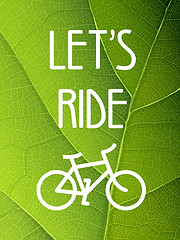 Image showing Ecology bicycle poster illustration.
