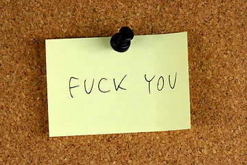 Image showing Aggressive sticky note