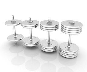 Image showing Metalll dumbbells 