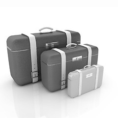 Image showing Traveler's suitcases. 