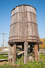 Image showing Fire tub for water. Nizhnaya Sinyachikha. Russia