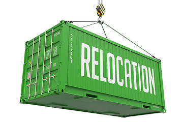 Image showing Relocation - Green Hanging Cargo Container.