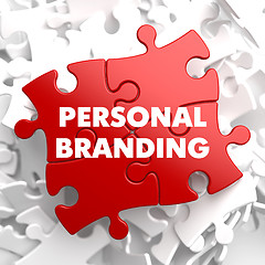 Image showing Personal Branding on Red Puzzle.