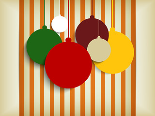 Image showing Merry Christmas Retro Colorful Hipster Background