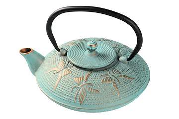 Image showing Metallic kettle for tea