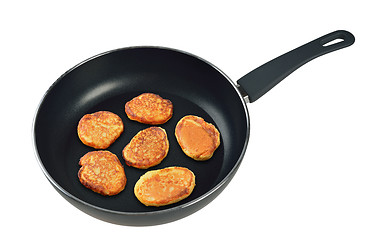 Image showing Pancakes in a frying pan