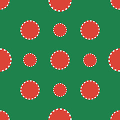 Image showing Casino chips. Seamless pattern