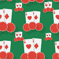 Image showing Casino poker seamless background