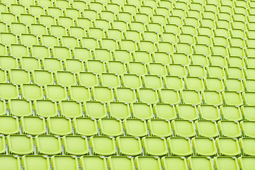 Image showing Yellow seat in sport stadium