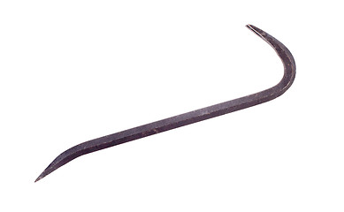 Image showing Black crowbar isolated with clipping path