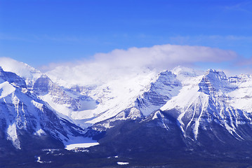 Image showing Snowy mountains