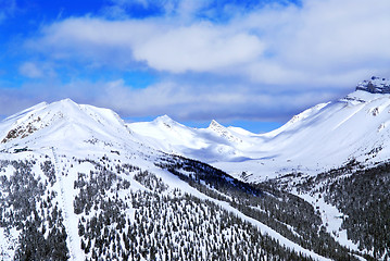 Image showing Snowy mountains