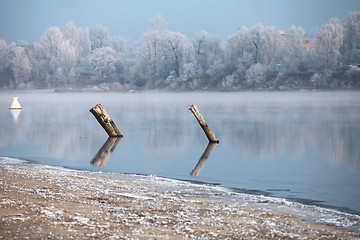 Image showing  Winter river landscape