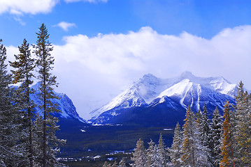 Image showing Snowy mountains