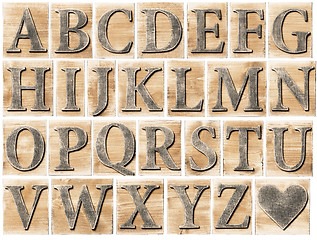 Image showing Wooden alphabet