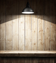 Image showing Wooden shelf