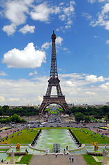 Image showing Eiffel tower from Trocadero