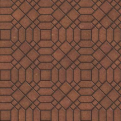 Image showing Brown Pavement with a Complicated Pattern.