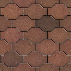 Image showing Decorative Brown Brick Pavers.