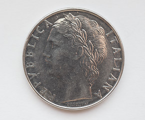 Image showing Italian lira coin