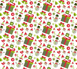 Image showing Seamless pattern with Christmas elements